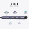 Hub USB Type-C UGREEN 5-in-1 4K HDMI 30Hz, Sạc nhanh PD 100W, USB 3.0/2.0 - 480.000₫ 4