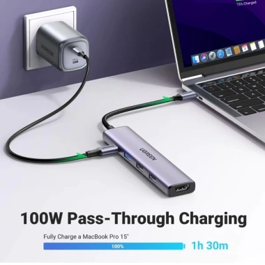 Hub USB Type-C UGREEN 5-in-1 4K HDMI 30Hz, Sạc nhanh PD 100W, USB 3.0/2.0 - 480.000₫ 6 Hub USB Type-C UGREEN 5-in-1 4K HDMI 30Hz, Sạc nhanh PD 100W, USB 3.0/2.0 - 480.000₫ 6