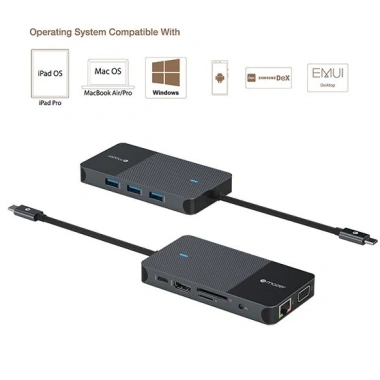 Hub USB‑C Mazer Pro 10 in 1 – 4K HDMI, 100W PD, 3 USB 3.0, SD/TF, Giá 1.792.500₫ 6