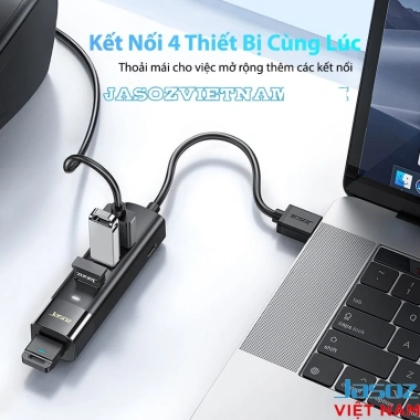 Hub USB/Type-C Jasoj F116/F117 - Chuyển Đổi 4 Cổng USB 3.0 Có Nguồn, Bảo hành 18 tháng, Giá ưu đãi 172k 5 Hub USB/Type-C Jasoj F116/F117 - Chuyển Đổi 4 Cổng USB 3.0 Có Nguồn, Bảo hành 18 tháng, Giá ưu đãi 172k 5