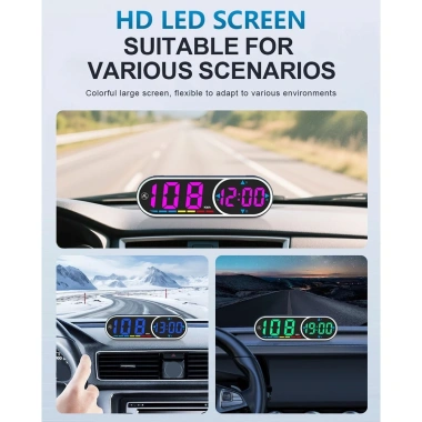 HUD GPS ô tô - Màn hình kỹ thuật số tốc độ, đồng hồ hiển thị, giá ưu đãi 238.122₫