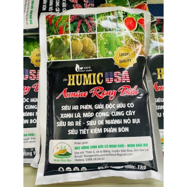 Humic USA + Amino Rong Biển 1kg - Kích rễ, Giải độc đất, Cân bằng pH, Xanh lá mập cọng - Giá chỉ 91.000₫ 5 Humic USA + Amino Rong Biển 1kg - Kích rễ, Giải độc đất, Cân bằng pH, Xanh lá mập cọng - Giá chỉ 91.000₫ 5