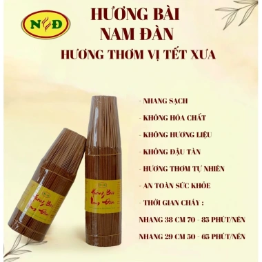 Hương Bài Nam Đàn 1kg - Nhang Hương sạch, không hoá chất, không đậu tàn, hương thơm tự nhiên, chỉ 55.000₫