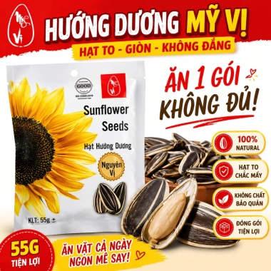 Hướng Dương Mỹ Vị Thơm Giòn Nguyên Vị và Vị Dừa 55g - Giá chỉ 10.000, giảm ngay!