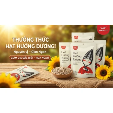Hướng dương nguyên vị 55g Wings - Siêu HOT, Giá chỉ 179.000đ, Giảm tới 50k