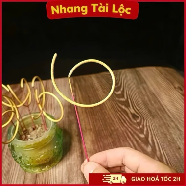 Hương Nhang Trầm Tam Đa Tàn Vàng Cuộn Hình Số 6 - Thu Hút Tài Lộc, Không Hóa Chất, 100 Nén, Giá chỉ 84.999đ 7