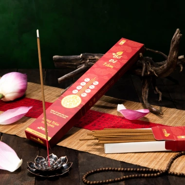 Hương Trầm Nhang Sạch Bồ Đề Tâm 99 nén 36cm Thắp 55 phút không hoá chất giá 99.000₫ 3