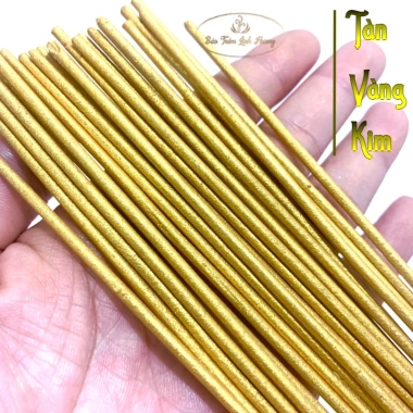 Hương Vàng Thần Tài Cuộn Đồng Xu Bảo Trầm Linh Hương Nhang Vàng Tài Lộc Sạch Ít Khói Thắp Cuốn Tàn Thờ Cúng 24.000đ 4