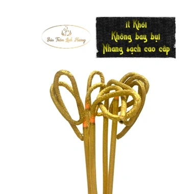 Hương Vàng Thần Tài Cuộn Đồng Xu Bảo Trầm Linh Hương Nhang Vàng Tài Lộc Sạch Ít Khói Thắp Cuốn Tàn Thờ Cúng 24.000đ 8