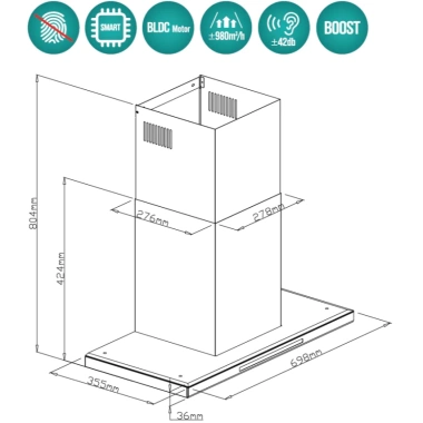 Hút Mùi Grandx GX H70T78G - H70T78SG Thiết Kế Sang Trọng Êm Ái Giá 6.019.456₫