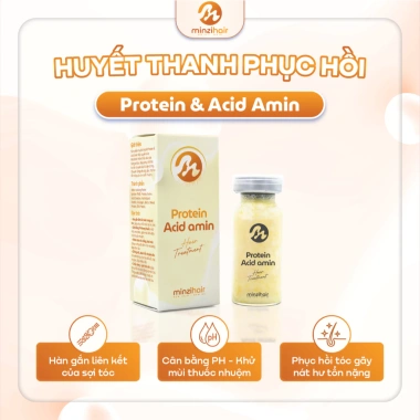 Huyết Thanh Protein & Acid Amin Minzihair – Giữ màu nhuộm, phục hồi hư tổn, giảm 22% Huyết Thanh Protein & Acid Amin Minzihair – Giữ màu nhuộm, phục hồi hư tổn, giảm 22%