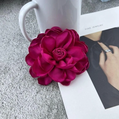 HYCEO Corsage Trâm hoa lớn màu trơn - Phụ kiện cài áo, trang trí tiệc cưới, 55.000đ