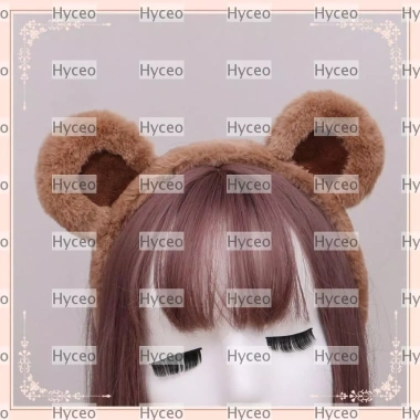 HYCEO Tai Gấu Băng Đô Quấn Tóc Cosplay Động Vật Dễ Thương Lông Tơ Lolita Đầu Nữ Cô Gái 89.640₫
