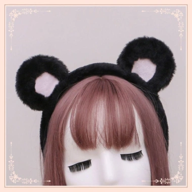 HYCEO Tai Gấu Băng Đô Quấn Tóc Cosplay Động Vật Dễ Thương Lông Tơ Lolita Đầu Nữ Cô Gái 89.640₫