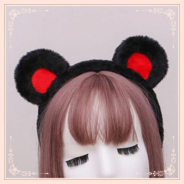 HYCEO Tai Gấu Băng Đô Quấn Tóc Cosplay Động Vật Dễ Thương Lông Tơ Lolita Đầu Nữ Cô Gái 89.640₫