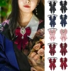 HYCEO Thắt Nơ Lưng Pin Điều Chỉnh Dây Đeo Nơ Trâm Cài Cổ Trang Ngọc Trai Đại Học 5