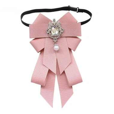 HYCEO Thắt Nơ Lưng Pin Điều Chỉnh Dây Đeo Nơ Trâm Cài Cổ Trang Ngọc Trai Đại Học