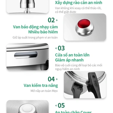 ICON Nồi áp suất đa năng cho bếp từ & ga - Tiết kiệm thời gian, giá 364,798 VND 5