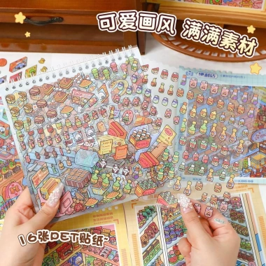 Idako Nhãn dán cảnh quan 10in1 - 27 mẫu 3D mô phỏng doanh nghiệp, mã xếp chồng SS810, giá ưu đãi 108.789₫ 2
