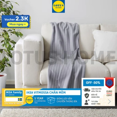 IKEA Chăn Văn Phòng Vitmossa - Chăn Chiên Điều Hòa 99k Ấm Áp Mềm Mại Giá Giảm