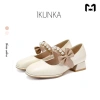 IKUNKA Giày cao gót Mary Jane phân đế đúp quai ngang hạt ngọc 5cm - 210.000đ 2