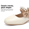 IKUNKA Giày cao gót Mary Jane phân đế đúp quai ngang hạt ngọc 5cm - 210.000đ 4