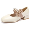 IKUNKA Giày cao gót Mary Jane phân đế đúp quai ngang hạt ngọc 5cm - 210.000đ 10