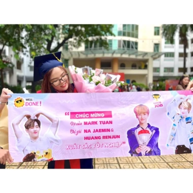 In Banner Tốt Nghiệp Bằng Vải - Banner Cổ Vũ, Chúc Mừng, Yêu Cầu Giá 70.000đ