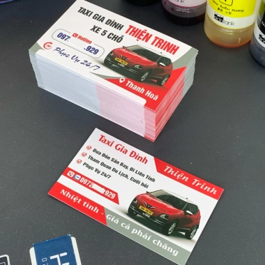 In Card Taxi, Xe Du Lịch, Taxi Gia Đình - Thiết Kế Theo Yêu Cầu, 100 C, Giấy C300 - 87k
