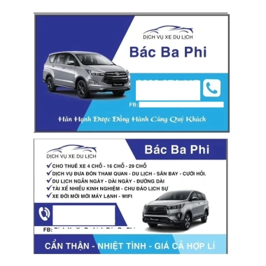 In danh thiếp card visit xe taxi gia đình - Thiết kế theo yêu cầu, chỉ 35.000đ