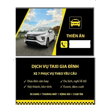 In danh thiếp card visit xe taxi gia đình - Thiết kế theo yêu cầu, chỉ 35.000đ