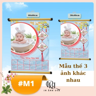 In lịch tết 2.026 Lịch Vải Lụa Silk Treo Tường 40x60 và 30x40 cm - Thiết kế tùy chỉnh, giá ưu đãi 55.000đ