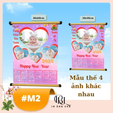 In lịch tết 2.026 Lịch Vải Lụa Silk Treo Tường 40x60 và 30x40 cm - Thiết kế tùy chỉnh, giá ưu đãi 55.000đ