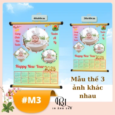 In lịch tết 2.026 Lịch Vải Lụa Silk Treo Tường 40x60 và 30x40 cm - Thiết kế tùy chỉnh, giá ưu đãi 55.000đ