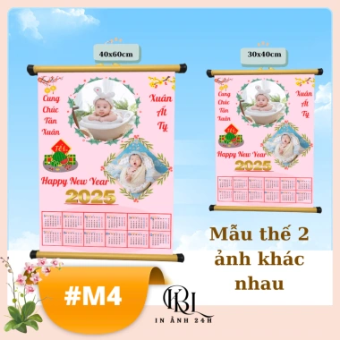 In lịch tết 2.026 Lịch Vải Lụa Silk Treo Tường 40x60 và 30x40 cm - Thiết kế tùy chỉnh, giá ưu đãi 55.000đ