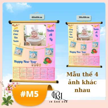 In lịch tết 2.026 Lịch Vải Lụa Silk Treo Tường 40x60 và 30x40 cm - Thiết kế tùy chỉnh, giá ưu đãi 55.000đ