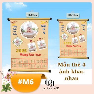 In lịch tết 2.026 Lịch Vải Lụa Silk Treo Tường 40x60 và 30x40 cm - Thiết kế tùy chỉnh, giá ưu đãi 55.000đ