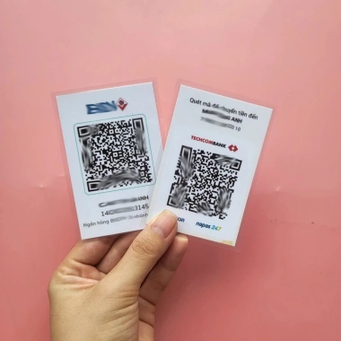 In thẻ mã QR 2 mặt ép nhựa chống nước, thiết kế theo yêu cầu, giá chỉ 18.000đ 3