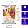 In tranh treo tường lịch Tết 2.026 silk 40x60/30x40 - Quà tặng sinh nhật 72.000đ 2