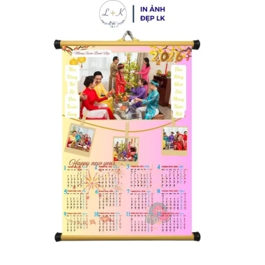 In tranh treo tường lịch Tết 2.026 silk 40x60/30x40 - Quà tặng sinh nhật 72.000đ