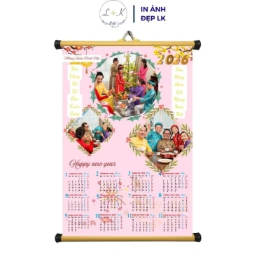 In tranh treo tường lịch Tết 2.026 silk 40x60/30x40 - Quà tặng sinh nhật 72.000đ