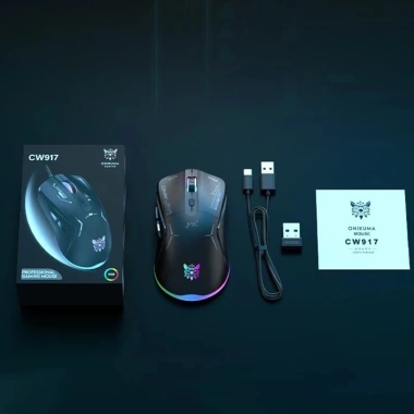 Infitech Chuột Gaming Onikuma CW917 – Không Dây 2.4GHz, Có Dây, 2 Chế Độ, Đèn RGB, Giá 369.000₫