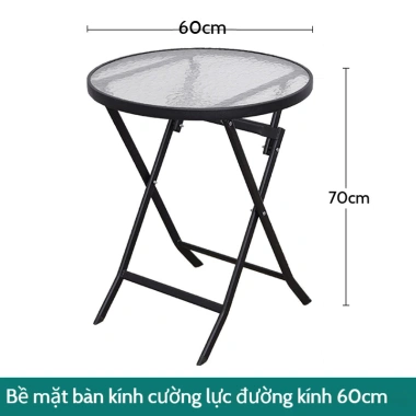 iPearl Bàn Tròn Xếp Gấp Gọn Dã Ngoại Cafe, Hợp Kim Nhôm Siêu Nhẹ, Dễ Tháo Lắp, Giá 309.900₫