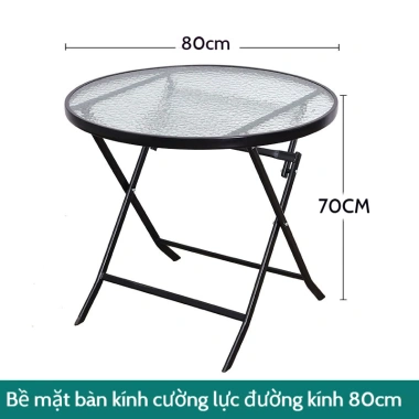 iPearl Bàn Tròn Xếp Gấp Gọn Dã Ngoại Cafe, Hợp Kim Nhôm Siêu Nhẹ, Dễ Tháo Lắp, Giá 309.900₫