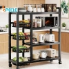 iSPECLE Kệ bếp đa năng 3-5 tầng, giỏ rau tiện ích, bánh xe di chuyển, giá 363.000 VND