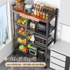 iSPECLE Kệ bếp đa năng 3-5 tầng, giỏ rau tiện ích, bánh xe di chuyển, giá 363.000 VND 6