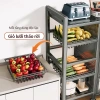 iSPECLE Kệ bếp đa năng 3-5 tầng, giỏ rau tiện ích, bánh xe di chuyển, giá 363.000 VND 7