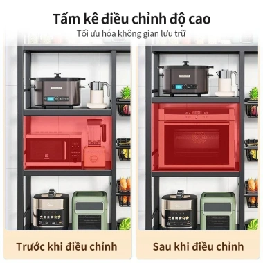 iSPECLE Kệ bếp đa năng 3-5 tầng, giỏ rau tiện ích, bánh xe di chuyển, giá 363.000 VND 8 iSPECLE Kệ bếp đa năng 3-5 tầng, giỏ rau tiện ích, bánh xe di chuyển, giá 363.000 VND 8