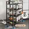 iSPECLE Kệ bếp đa năng 3-5 tầng, giỏ rau tiện ích, bánh xe di chuyển, giá 363.000 VND 9