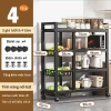 iSPECLE Kệ bếp đa năng 3-5 tầng, giỏ rau tiện ích, bánh xe di chuyển, giá 363.000 VND 10